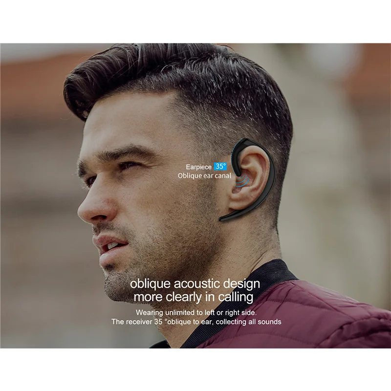 OVEVO Q12 беспроводной Bluetooth 4 2 наушники один с микрофоном Handfree бизнес встречи