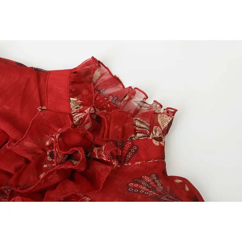 summer chiffon red lace women short jumpsuits long sleeve elastic waist tassel belt chic print ladies playsuits bohemian rompers summer chiffon red lace women short jumpsuits long sleeve elastic waist tassel belt chic print ladies playsuits bohemian rompers