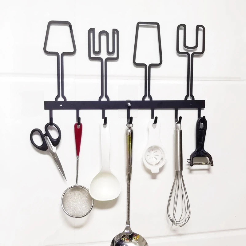  Nordic Kitchen Hooks Iron Wall Racks Wall Hanging Porch Hooks Creative Coat Hooks - 33001919605