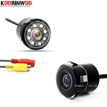Koorinwoo Parcheggio per Automobili Camera Anteriore cam Car Rear View Camera Car Reverse back up Sistema Video Della Telecamera di Visione Notturna Luci Per Auto