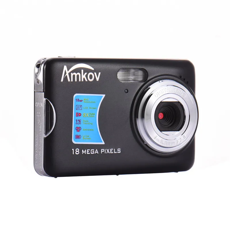 Amkov AMK CDFE 18 Megapixel Digital Camera 2 7 Inch Display Mini Portable High definition Shooting