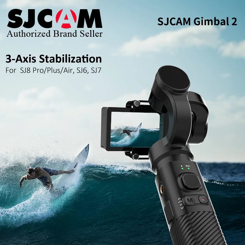 

SJCAM SJ8 Air/Pro Handheld GIMBAL 3 Axis Stabilizer Bluetooth Control Type C SJ-Gimbal 2 for SJ6/SJ7 star Action Camera Newest