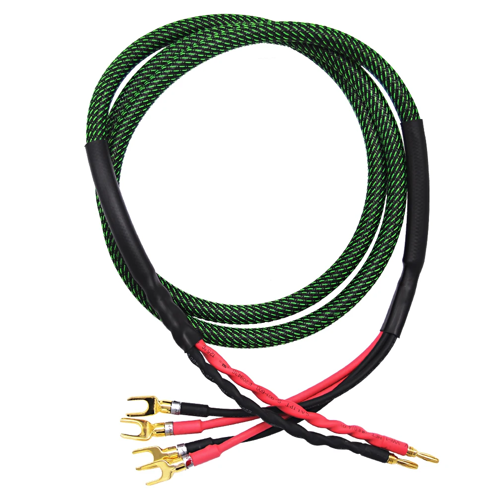 High Quality 2 Banana Plug Male Female to 4 Y Plug Female Audiophile