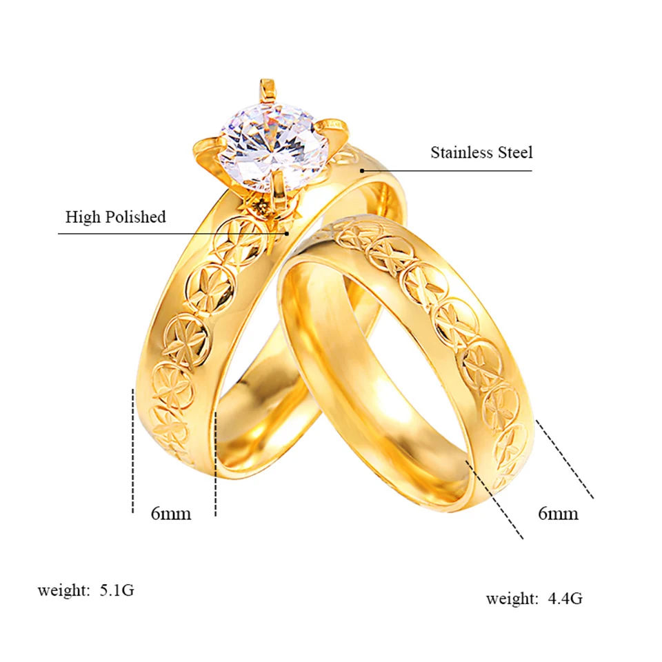RIR 1 шт. простое круглое обручальное кольцо из нержавеющей стали модное с кристаллом для женщин и мужчин кольцо ювелирные изделия Размер 6-10