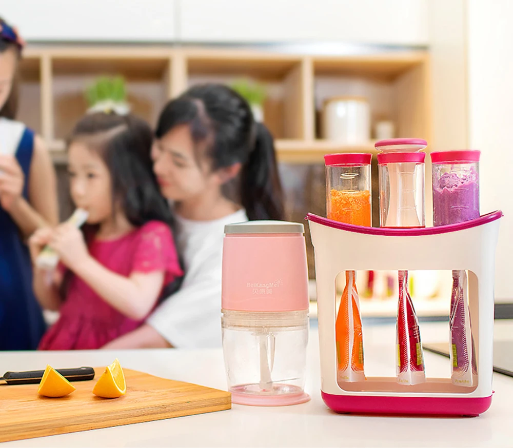 Squeeze Station Baby Food Organization Storage Containers Fruit Puree Packing Machine