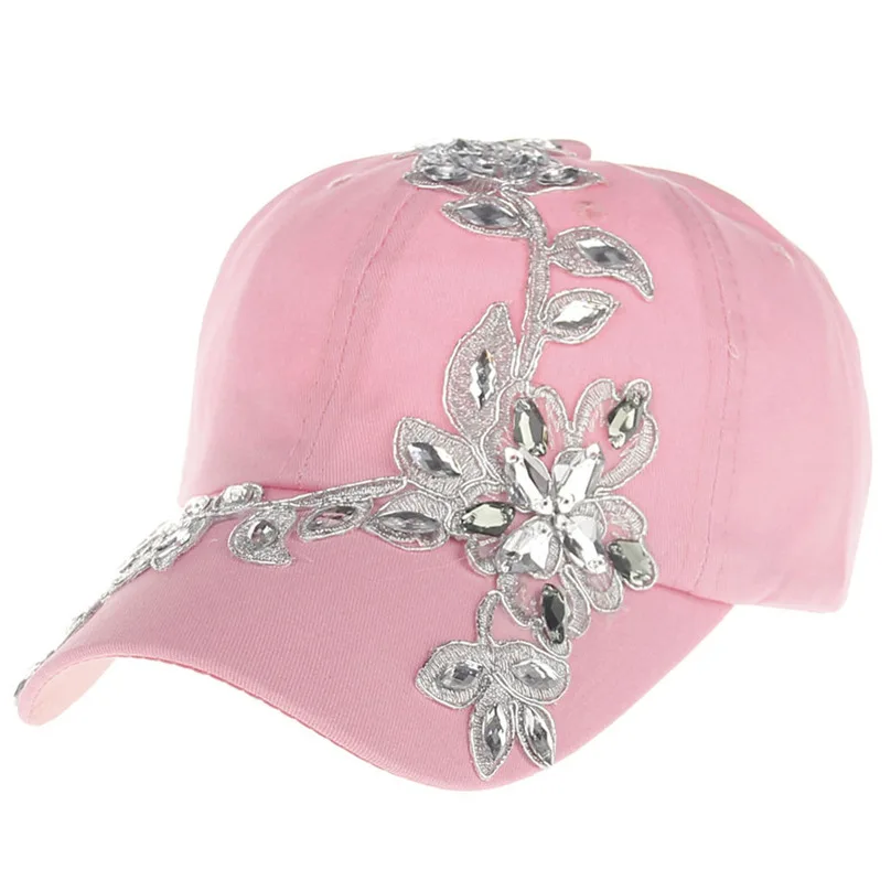 New fashion beauty Flower Diamond snapback caps wholesale pretty design