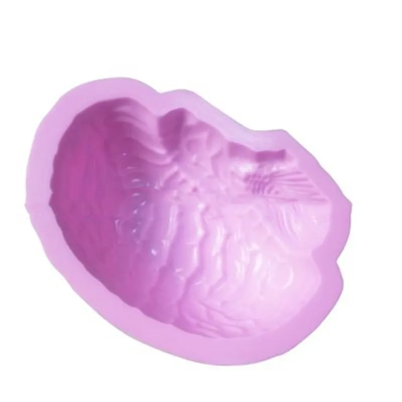 Bakery Accessories Funny Spoof Creative Diy Brain Mold Silicone Baking Dish Brain Cake Mold Manual Decorating Baking Utensils