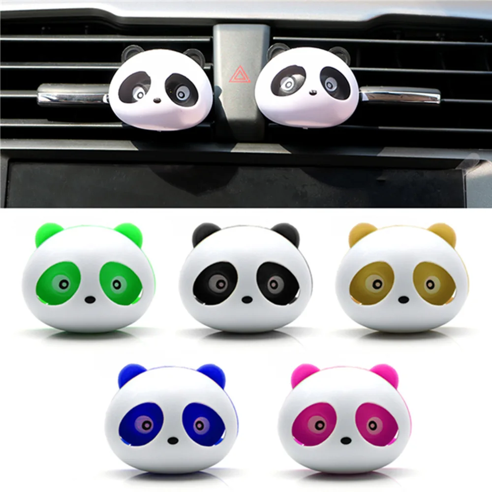 

2pcs Car Outlet Perfume Air Conditioning Vent Air Freshener Car Styling Cute Panda Eyes Perfumes Auto car-styling Free Ship