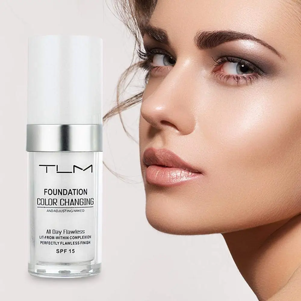 

TLM Colour Changing Foundation SPF 15 30ml Makeup Change To Your Skin Tone By Just Blending Waterproof,Long-Lasting