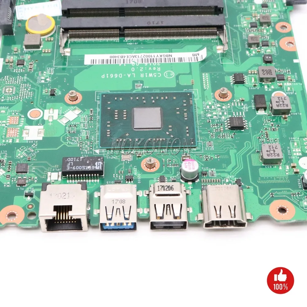 NOKOTION C5W1R LA-D661P NBGKY11002 ملحوظة. GKY11.002 اللوحة الرئيسية ل acer aspire ES1-523 اللوحة المحمول