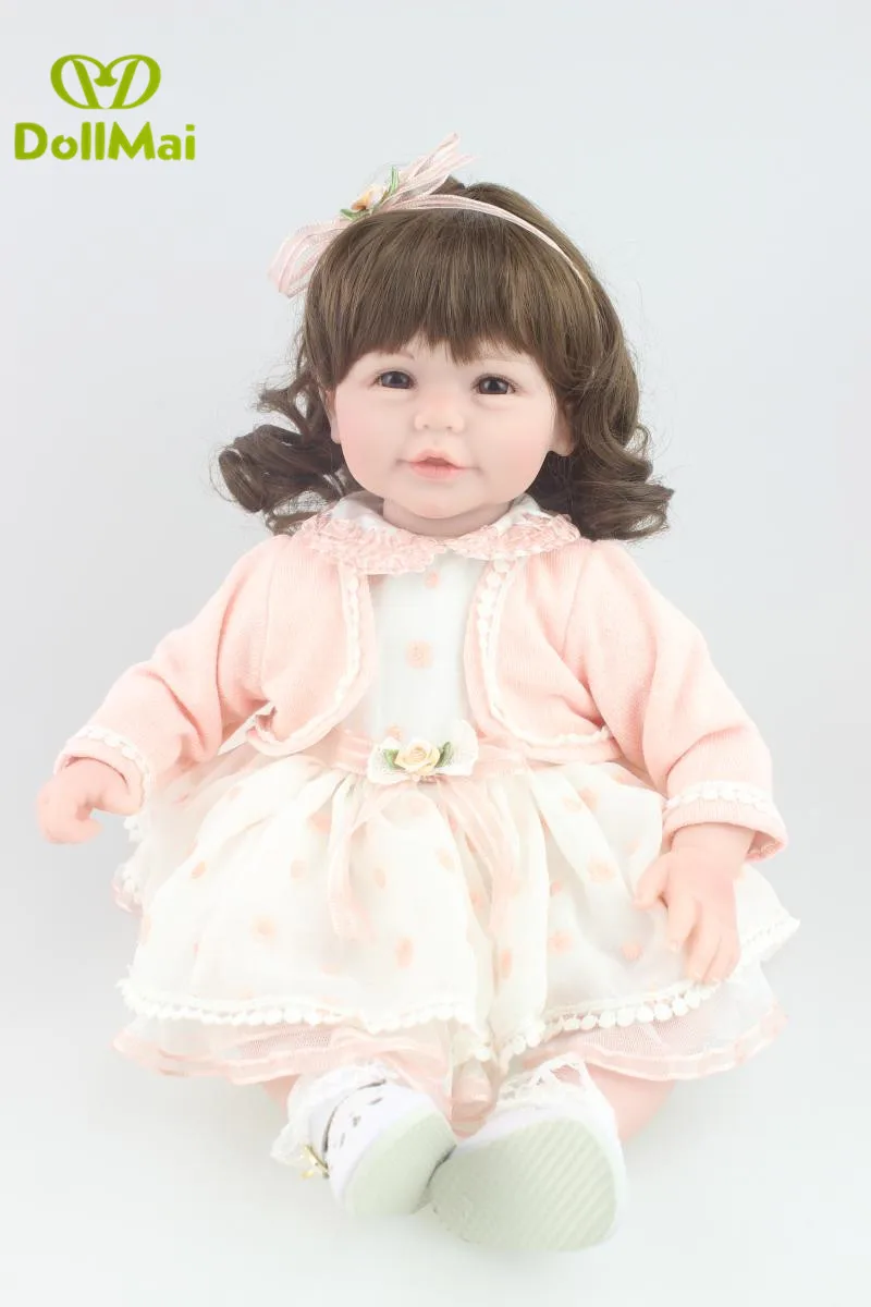 

Real bebes reborn girl dolls 52cm silicone reborn baby dolls vinyl princess toddler baby alive doll for child gift bonecas