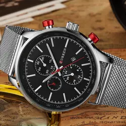 Новый лучший бренд класса люкс золотые часы Для мужчин s часы спортивные кварцевые часы Для мужчин военные Наручные часы Relogio часы CURREN