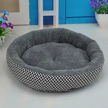 

35/45cm Soft Flannel Pet Bed Puppy Dog Cat Kitten Round 3D PP Cotton Filling Mat Home House Cozy Nest Sleeping Mat