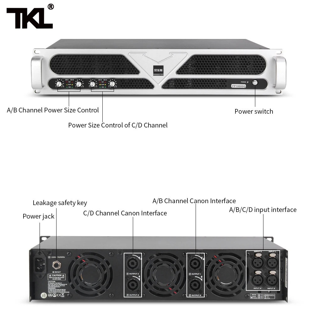 Усилитель мощности TKL PS1500 DJ аудиоцифровой усилитель Hi Fi стерео для домашнего
