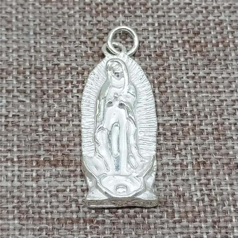 925 пробы Серебряная блестящая Дева Мария Подвеска для ожерелья | Украшения и