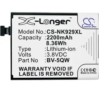 

Cameron Sino 2200mah battery for NOKIA iCOM Lumia 929 Lumia 929+ Lumia 930 RM927 BV-5QW batteries