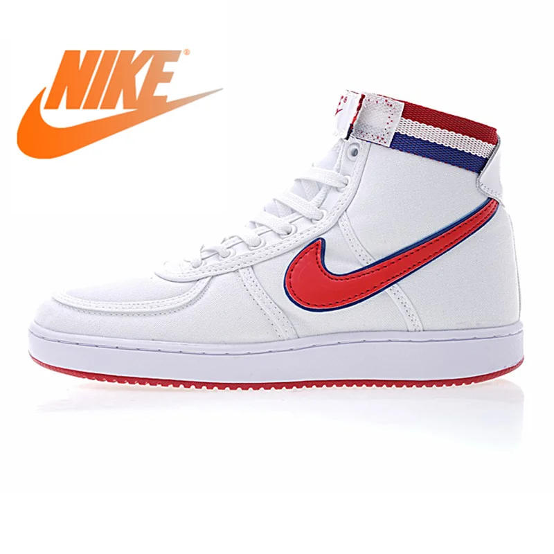 

Authentic Nike Vandal High Canvas Men's Walking Shoes White Blue Red Wear-resistant Breathable Impact Resistant 318330