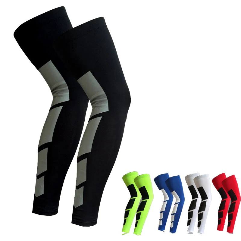 

1 Piece Soccer/Basketball Sports Silicone Antislip Long Knee Pads Leg Sleeves Protectors Running Protective Gear 2019 DBO