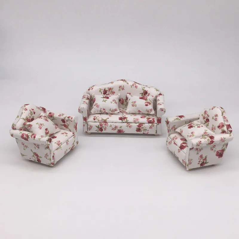 

1:12 miniature soft sofa dollhouse furniture toy for dolls children doll house pretend play toys for kids girls fun gifts new