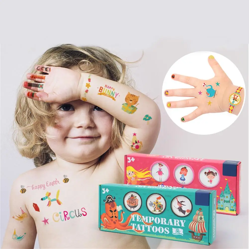 Children Unisex Nail Tattoo Sticker Waterproof Long lasting Arm Decal