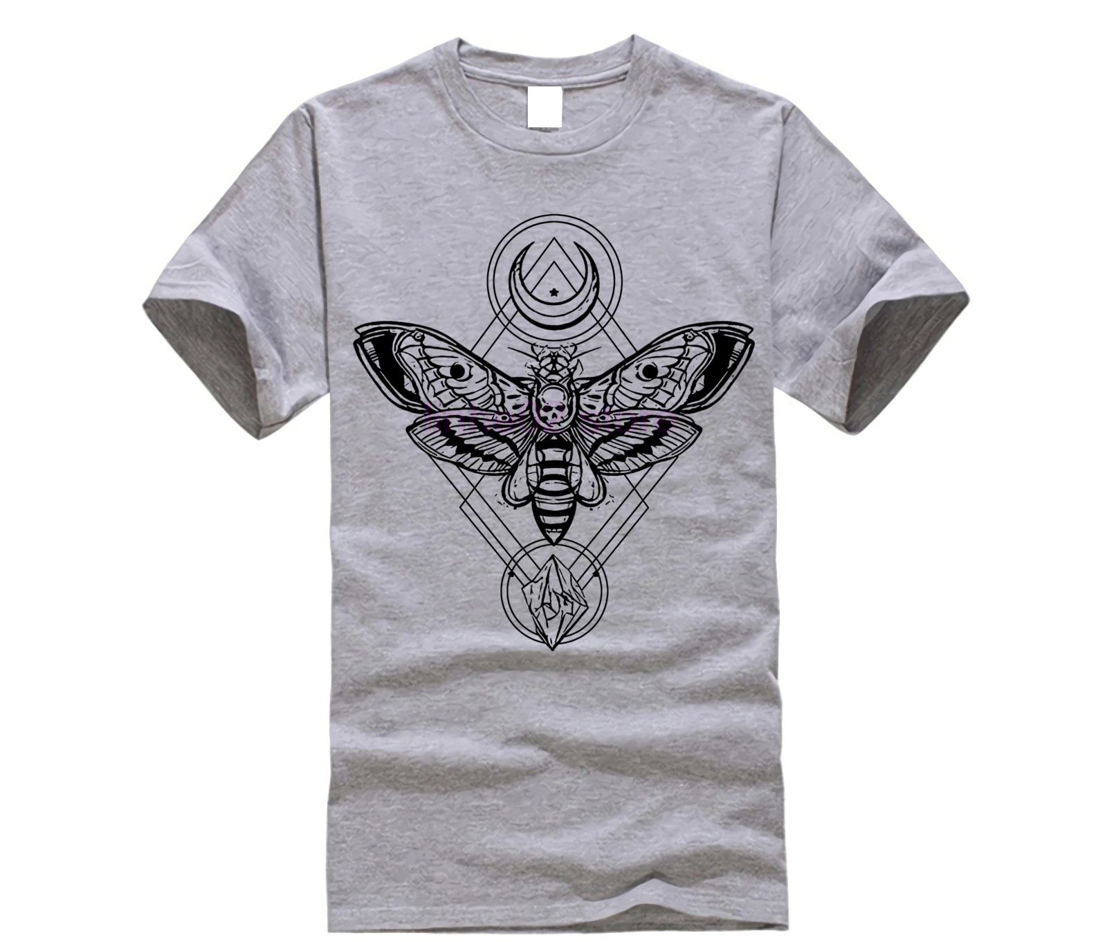 

2019 Fashion Moth T Shirt Men Satan Satanism Satanismus Anton Lavey Church Of Goth Gothic Harajuku Funny Rick Tee T336