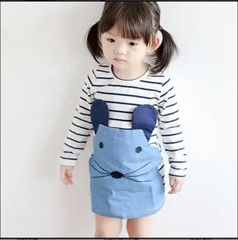 

Girls foreign dress long-sleeved autumn 2018 new female baby princess dress children's solid color casual princess dress tide