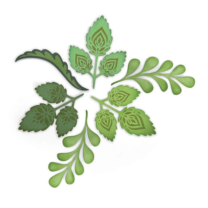 

Green Vibrant Clear Stamp and Metal Die Cut Scrapbooking DIY Template Card Album Photo Making Stencil Embossing Decoration