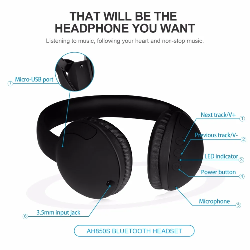 Ausdom AH850S Lightweight Foldable Wireless Bluetooth Headphone Wired Stereo Headset for iPhone Xiaomi PC for Kids Children-in Bluetooth Earphones & ... Ausdom AH850S Lightweight Foldable Wireless Bluetooth Headphone Wired Stereo Headset for iPhone Xiaomi PC for Kids Children-in Bluetooth Earphones & ...