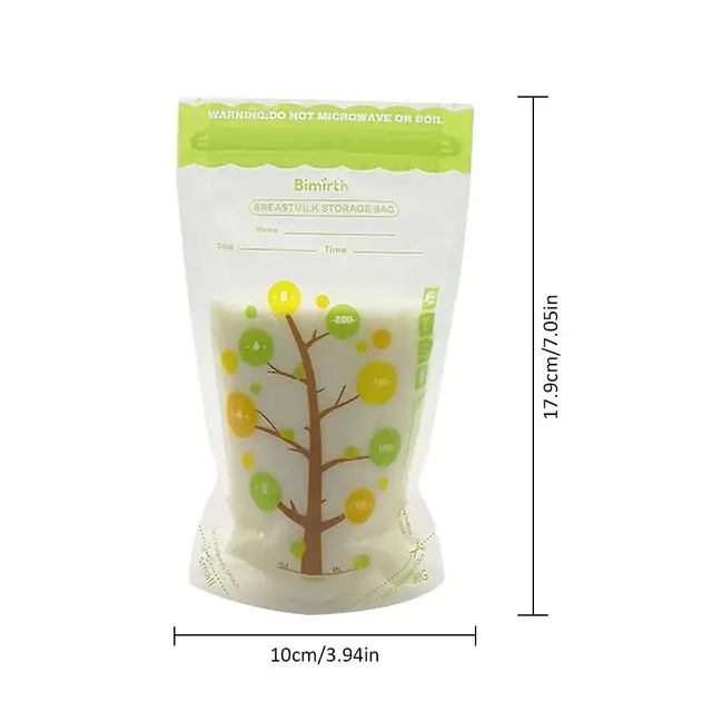 112PCS 235ml Milk Freezer Bags Mother Milk Baby Food Storage Breast Milk Storage Bag Baby Safe Feeding Bags Feeding