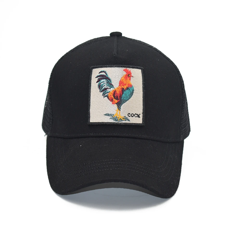 Модные бейсбольные кепки с вышивкой животных бейсболка для мужчин и женщин хип-хоп шляпа летние дышащие сетчатые солнцезащитные кепки