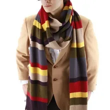 DR WHO 4TH DOCTOR 12' полосатый шарф костюм том Бейкер