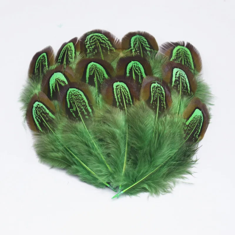 20 штук 5-9 см Крылья перья нашли перья фазана для рукоделия аксессуары для одежды - Цвет: Зеленый