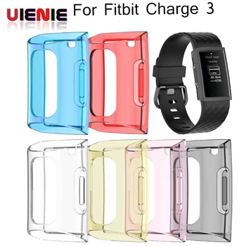

UIENIE TPU Soft Clear Case Cover for Fitbit Charge 3 Silcone Transparent Protective Shell Cases for Fitbit Charge3 Accessories