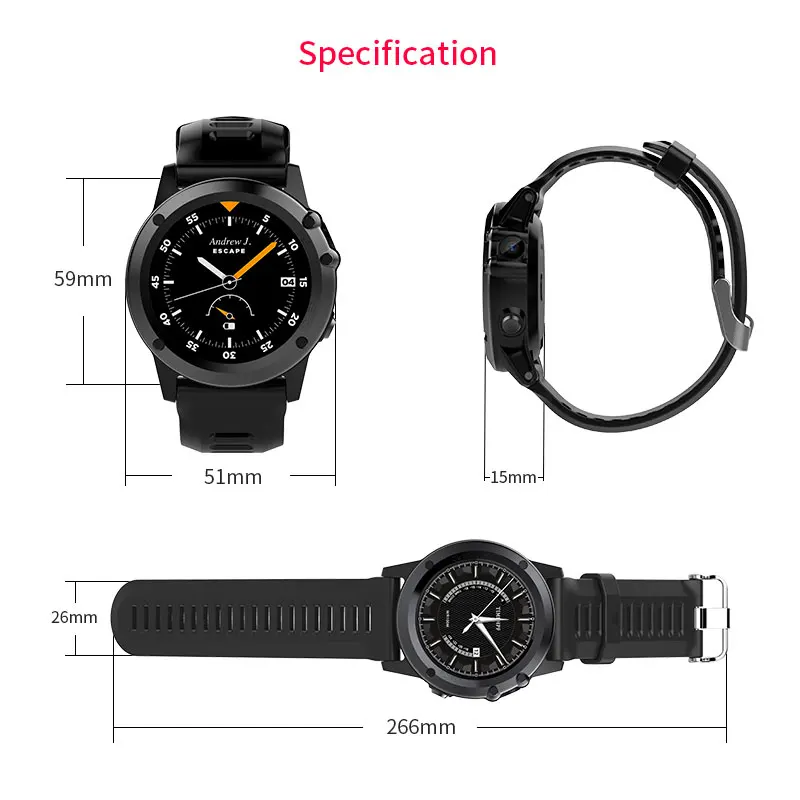 Смарт-часы Android IP68 Водонепроницаемый Bluetooth 4,0 3g Wifi GPS SIM совместимый IOS Android xiaomi Смарт-часы для мужчин