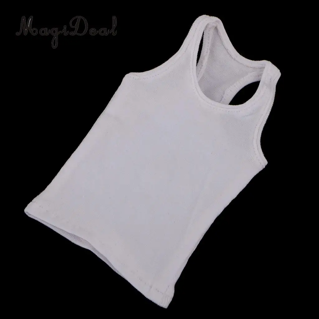 MagiDeal 1/6 Scale White Cotton Vest&Underwear Clothes for   Side Show 12 Inch Male Action Figure Body Model Dolls Acce
