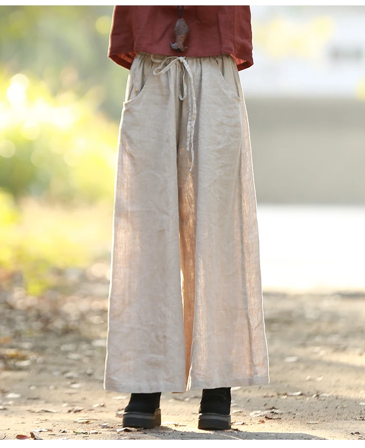 7257 wide leg pants elastic waist (4)