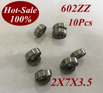 

10pcs Low noisy 602zz 602z 602-zz 2x7x3.5 2*7*3.5 Deep groove ball bearing micro miniature small bearing motor bearing