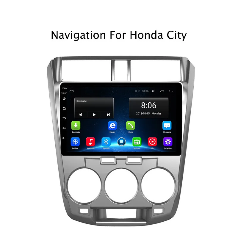 NAVITOPIA 10 1 дюймов 4G LTE WIFI головное устройство для Honda City 2008-2014 Android 6 0 2G + 32G