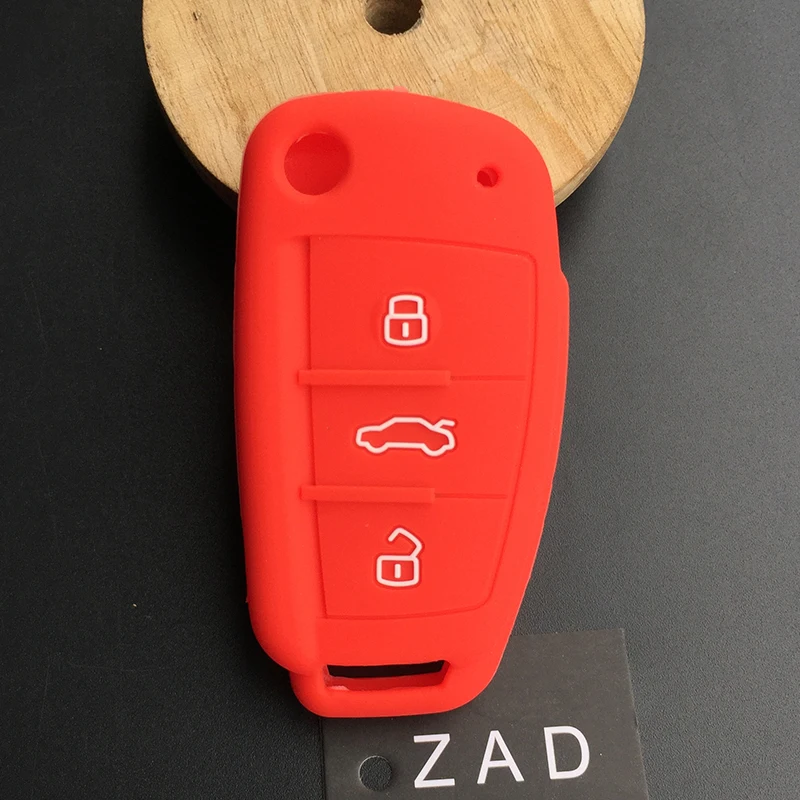 Силиконовый защитный чехол ZAD для Audi Sline A3 A5 Q3 Q5 A6 C5 C6 A4 B6 B7 B8 TT 80 S6 Автомобильный