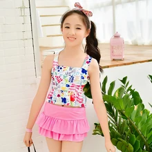 Девушка два куска купальник новые летние дети купальники Разделение девушки красивые Довольно Детские бикини