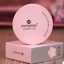 Пудра для макияжа 3 цвета свободная пудра Водонепроницаемая пудра с зеркалом