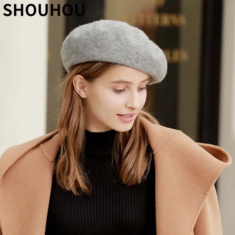 SHOUHOU 2018 Женская осенне зимняя шапка новое поступление Дамская берет шляпа модная