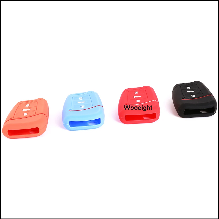 1Pc Silicone Key Fob Case Holder Decorative Cover For VW Skoda Superb Magotan Passat B8 A7 Golf Skoda Smart Protector 3 Buttons (1)