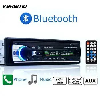 

Vehemo In Dash Car Radio Stereo Player Bluetooth Phone AUX-IN MP3 AD/FM/USB/Remote Control 12V Car Audio
