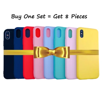 

Multi Color Magic silicone phone case for iPhone 5 5S SE 6s Plus X 7 8 Plus Magic Gift Case for iPhone 11 Pro XR XS Max Case set