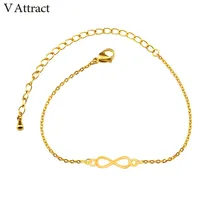 V привлечь 10 шт. минимализм Бесконечности Браслет Свадебные украшения Роза цвета: золотистый, Серебристый Регулируемый Сеть Браслеты Femme Moda