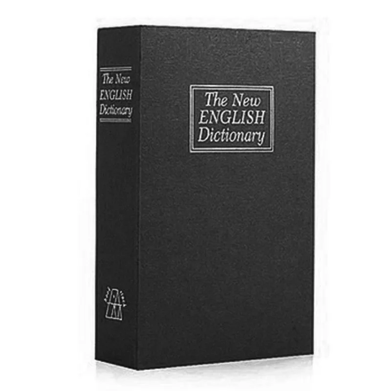 Домашний Сейф для хранения, словарик, книга, банк, деньги, ювелирные изделия, скрытый секретный сейф с замком для ключей - Цвет: black
