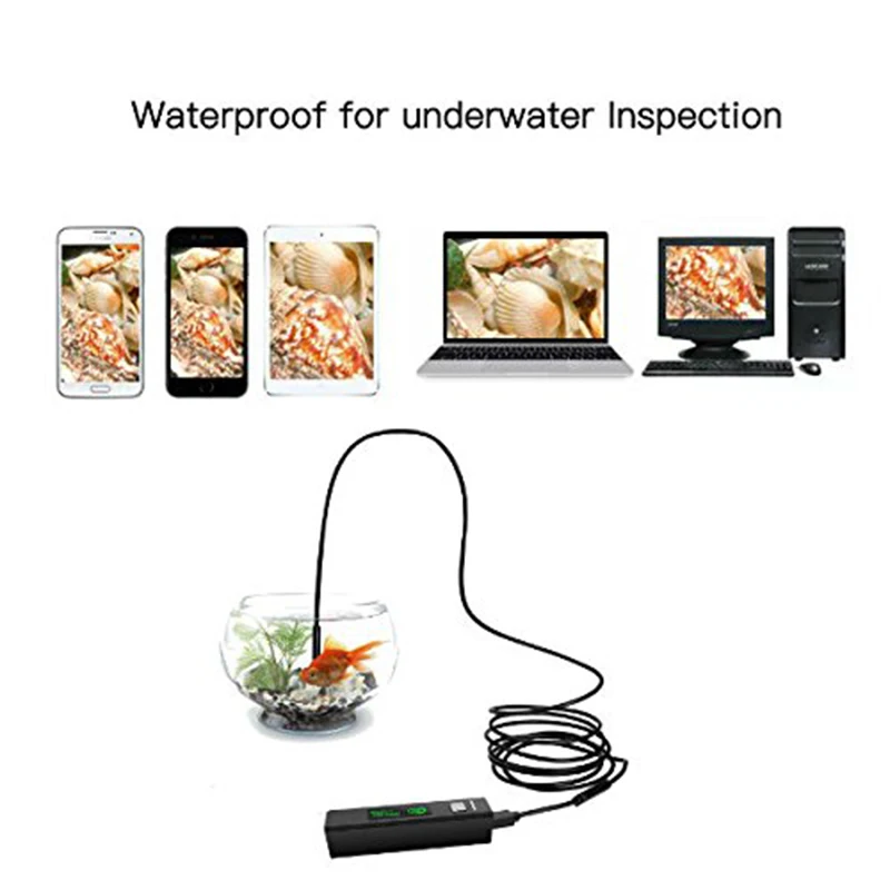 PROSTORMER wifi Endoscope Snake Camera 1200P SoftWire Borescope for Android and IOS Inspection Camera Rigid IP68 2.0 Megapixel 6