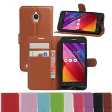 For ZenFone GO Vintage Wallet Leather Phone Case For Asus ZenFone GO ZC500TG Flip Cover Luxury Cases Coque Stand + 2 Card Slots