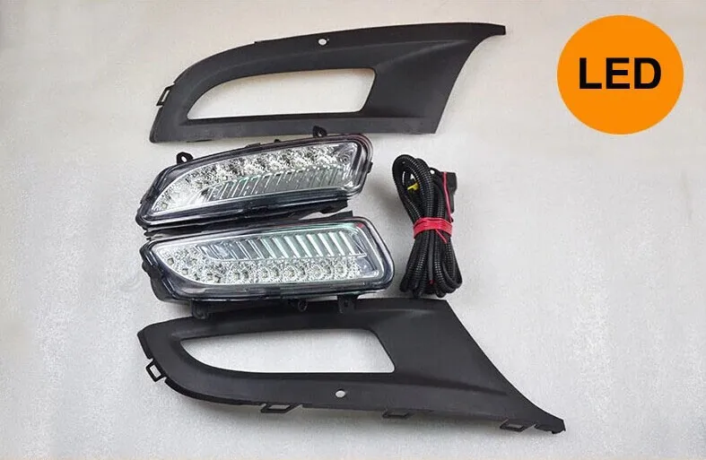 1 Set car front fog lights LED with bumper lamp covers for VW